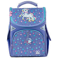 Рюкзак шкільний GoPack Education каркасний Sweet Unicorn 34x26x13 см, 11 л,бузковий (GO24-5001S-1)