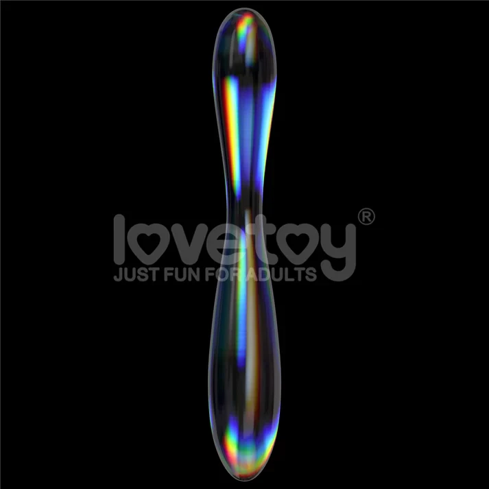 Фалоїмітатор скляний класичний — Twilight Gleam Glass Dildo Double Delight