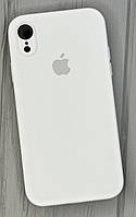 Чехол для Apple Iphone XR матовый кейс с закрытой камерой на айфон хр белый/white(9)