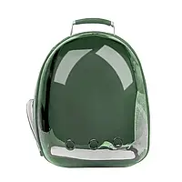 Рюкзак-переноска для кошек Taotaopets 253304 Panoramic Green 35*25*42cm с илюминатором