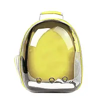 Рюкзак-переноска для кошек Taotaopets 253304 Panoramic Yellow 35*25*42cm контейнер с илюминатором