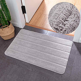 Килимок у ванну кімнату Colorful Home 50х80см. Сірий, смуги