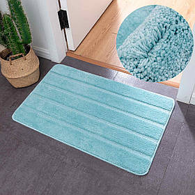 Коврик в ванную комнату Colorful Home 50х80см. Аквамарин, полосы