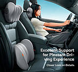 Подушка автомобільна на підголівник Baseus CNTZ000013, сіра, фото 8