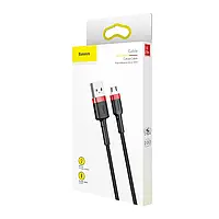 Кабель Baseus Cafule Cable USB for Micro 3 A 1 м Red/Black (CAMKLF-B91)