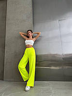 Женские стильный штаны свободного кроя ткань: двунитка Мод 400 неон