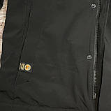 Чоловіча легка куртка вітровка з капюшоном у чорному кольорі, фото 4