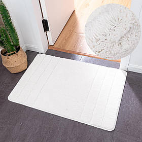 Килимок у ванну кімнату Colorful Home 60х90см. Білий, смуги