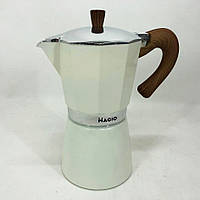 Гейзерная кофеварка из нержавейки Magio MG-1009, Кофейник гейзерный, Кофеварка для QA-456 индукционной плиты