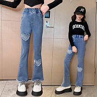 Джинсы детские на девочку рр 100-160 Удобные джинсы для детей Красивые джинсы