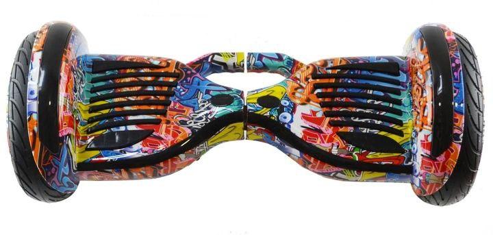 Гіроборд Smart Balancе Wheel 10,5" З РУЧКОЮ Графіті Оранж, фото 1