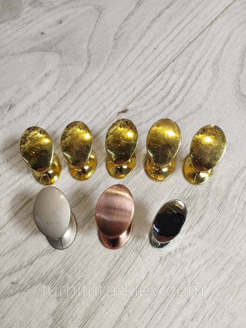 Ручки меблеві краплі різні 8 шт., фото 1