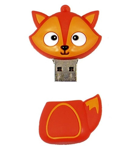 Флеш накопичувач Лисичка 64 GB USB 2.0 компактна флешка для смартфона 64Гб