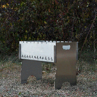 Мангал вогник 3мм з нержавіючої сталі розбірний для 8 шампурів