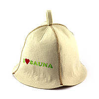 Банная шапка Luxyart "Я люблю сауну", искусственный фетр, белый (LA-333) lb