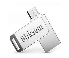 Флеш накопичувач Bliksem 64 GB 2в1 USB 2.0 MicroUSB  компактна флешка тайпсі для смартфона 64Гб