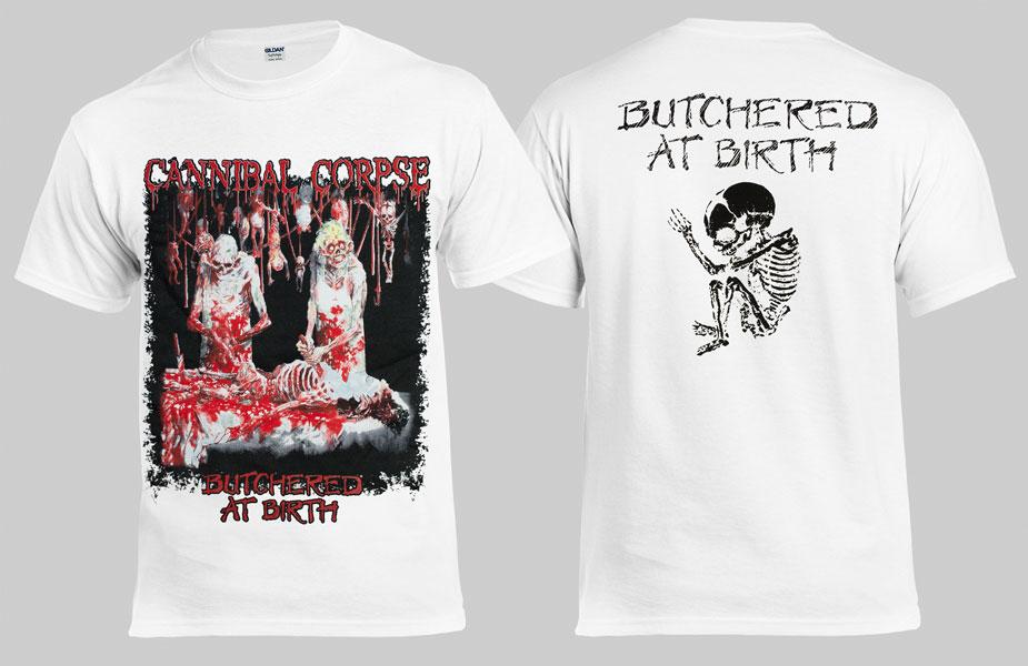 Футболка CANNIBAL CORPSE Butchered At Birth біла