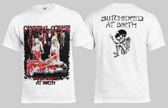 Футболка CANNIBAL CORPSE Butchered At Birth біла, фото 1