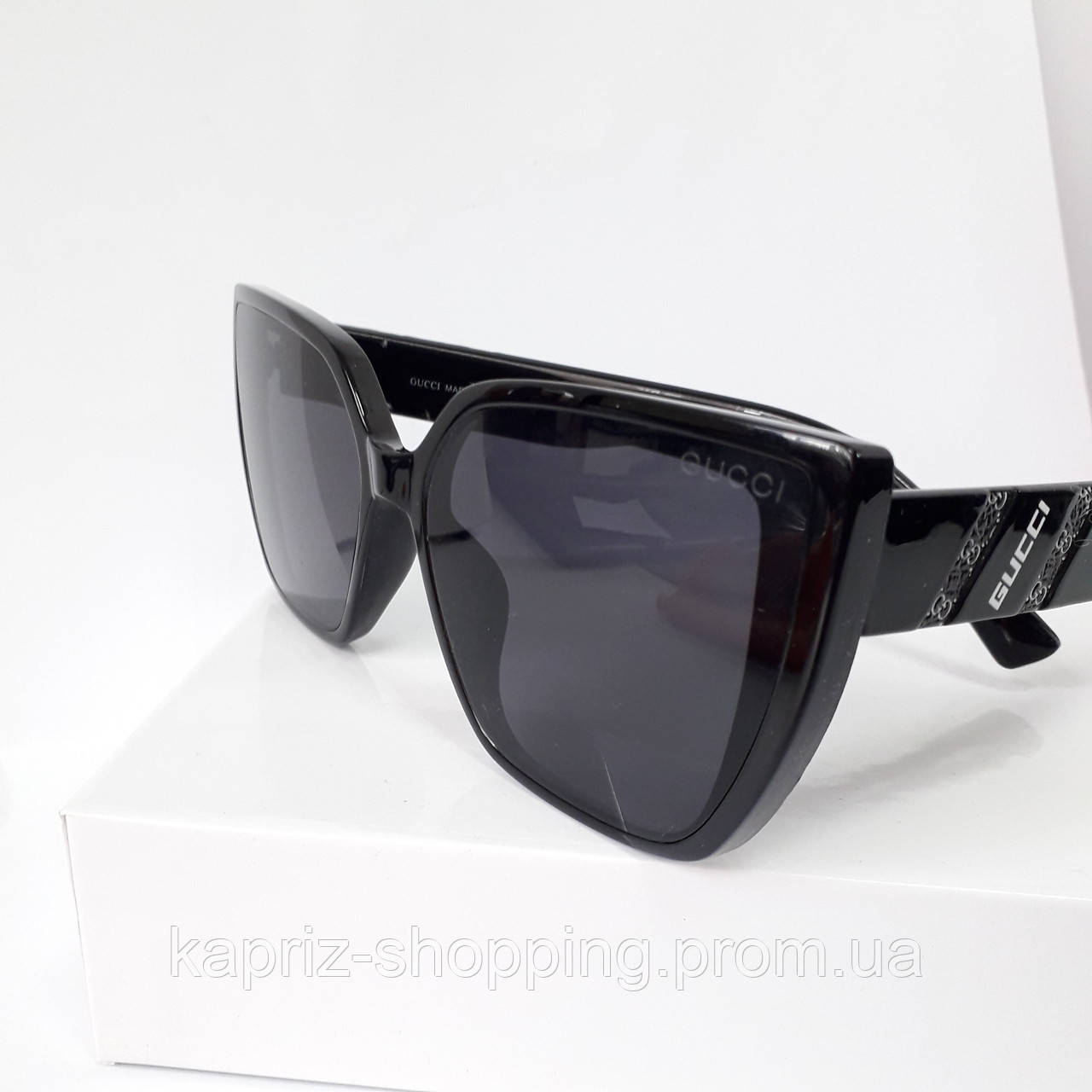 Сонцезахисні окуляри чорні бренд GUCCI - фото 1 - id-p1396632083