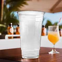 Купольний стакан 550мл Super пластиковий для коктейлів без кришки одноразовий прозорий одноразовий 50шт/уп