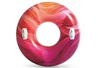 Детский надувной круг Волна розовый Intex, детский круг для детей и взрослых