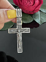 Стильний чернений православний срібний хрестик срібло 925 проба чоловічий