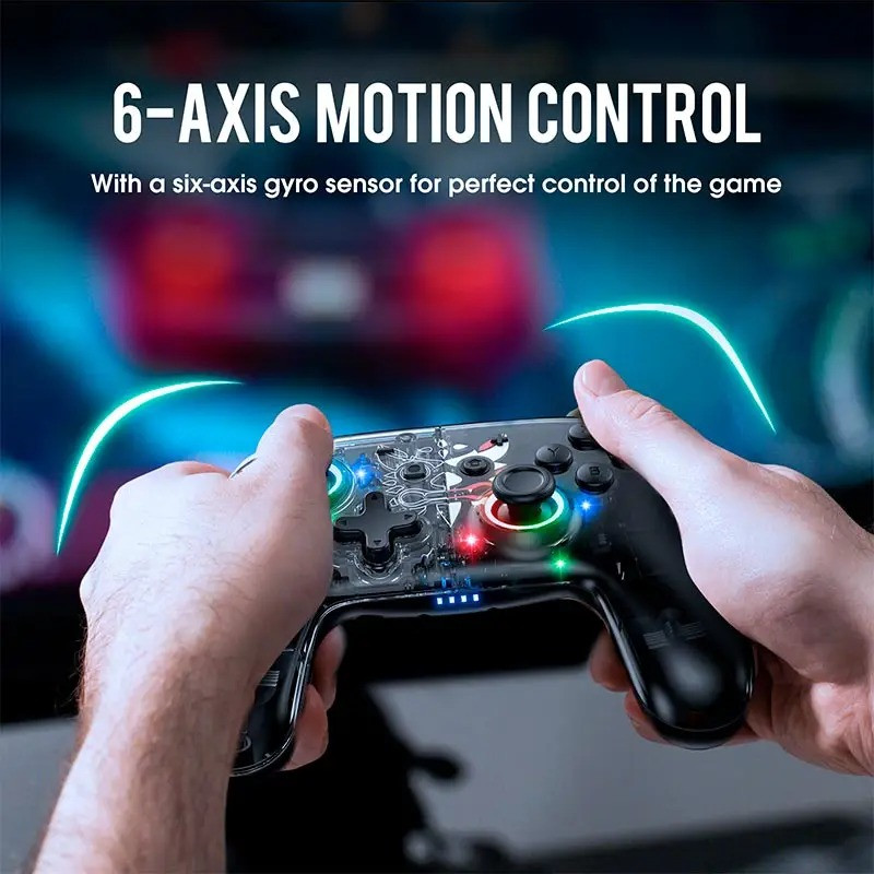 Бездротовий геймпад джойстик Onikuma Six-Axis Doub для Android/PC/TV/VR Box/PS3 Black Фото №2 Бездротовий геймпад джойстик Onikuma Six-Axis Doub для Android/PC/TV/VR Box/PS3 Black дивитися зображення №2