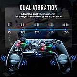 Бездротовий геймпад джойстик Onikuma Six-Axis Doub для Android/PC/TV/VR Box/PS3 Black, фото 5