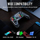 Бездротовий геймпад джойстик Onikuma Six-Axis Doub для Android/PC/TV/VR Box/PS3 Black, фото 10