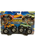 Набір машинок Hot Wheels Monster Trucks Demolition Doubles Hi-Trail Hauler & Silverado