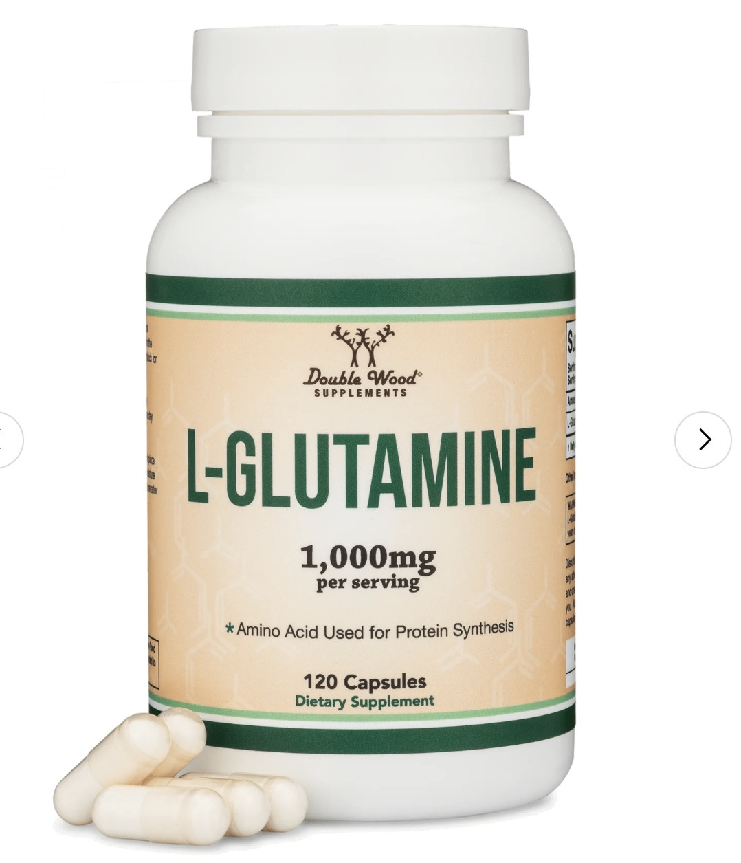 Double Wood L-Glutamine / L-глутамін 1000 мг 120 капсул