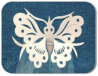 0390 Декор паперовий ажурний для келихів у формі метелика (уп 20 шт)