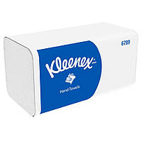 Листовые полотенца Kimberly-Clark Kleenex Interfold составление V, белые, 2 слоя, 186 листов