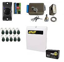 Електрозамок на калітку, металеві двері з акумулятором. Повний комплект.