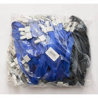 Шнурок для бейджа з кліпсою пластиковим кріпленням асорті атлас