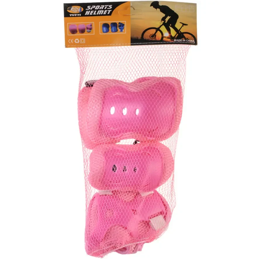 Комплект захисту 3 в 1 для роликів, скейта та велосипеда від 4 до 10 років Рожевий, фото 1