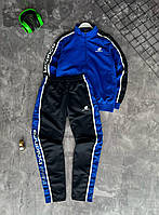 Мужской спортивный костюм New Balance на молнии с лампасами синий с черным Нью Беланс весенний (G)