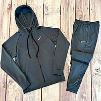 Мужской спортивный костюм Nike Dri Fit серый с капюшоном на молнии Комплект Найк для спорта (G)
