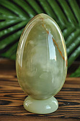 Яйце з натурального каменю онікс з підставкою, 12 см