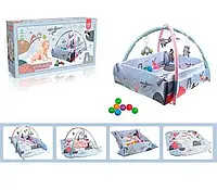 Дитячий розвиваючий ігровий килимок-манеж 116-60 з дугами та іграшками
