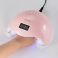 Лампа для маникюра Nail Lamp SUN 5 для покрытия ногтей гель лаком, гелем 48W UV/LED Pink HS