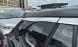 Дефлектори вікон хромовані, вітровики Toyota Corolla Cross 2022- (6шт/Autoclover/Південна Корея), фото 7