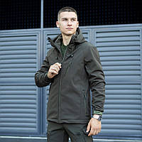 Куртка мужская молодежная модная весна-осень с капюшоном демисезонная на молнии ветрозащитная повседневная