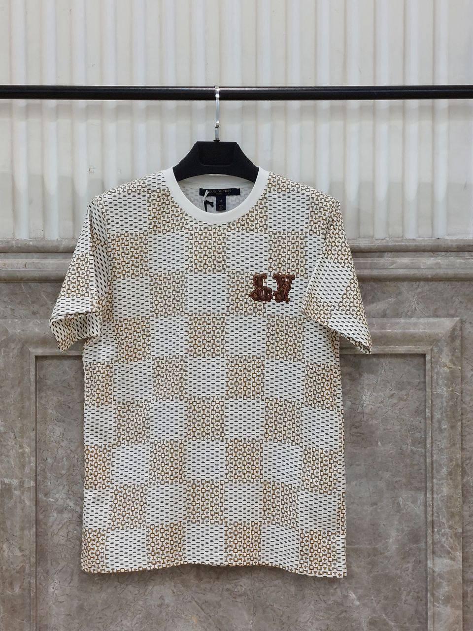 Чоловіча футболка Louis Vuitton CK7709 світло-коричнева