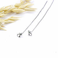 Срібні сережки протяжки Кошенята