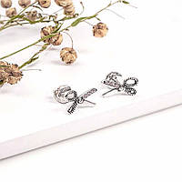 Срібні сережки пусети Ножиці