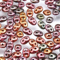 Бісер Super Duo 01620 Crystal Orange Rainbow, 5 г