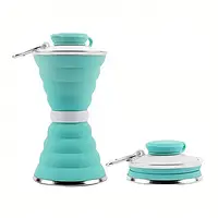 Практическая складная силиконовая термобутылка Folding travel water cup