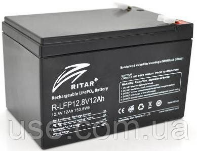 Літій-залізо-фосфатний акумулятор 12 Ah, а*год, аг, 12 V, Вольт, В, тяговий, для електроскутерів