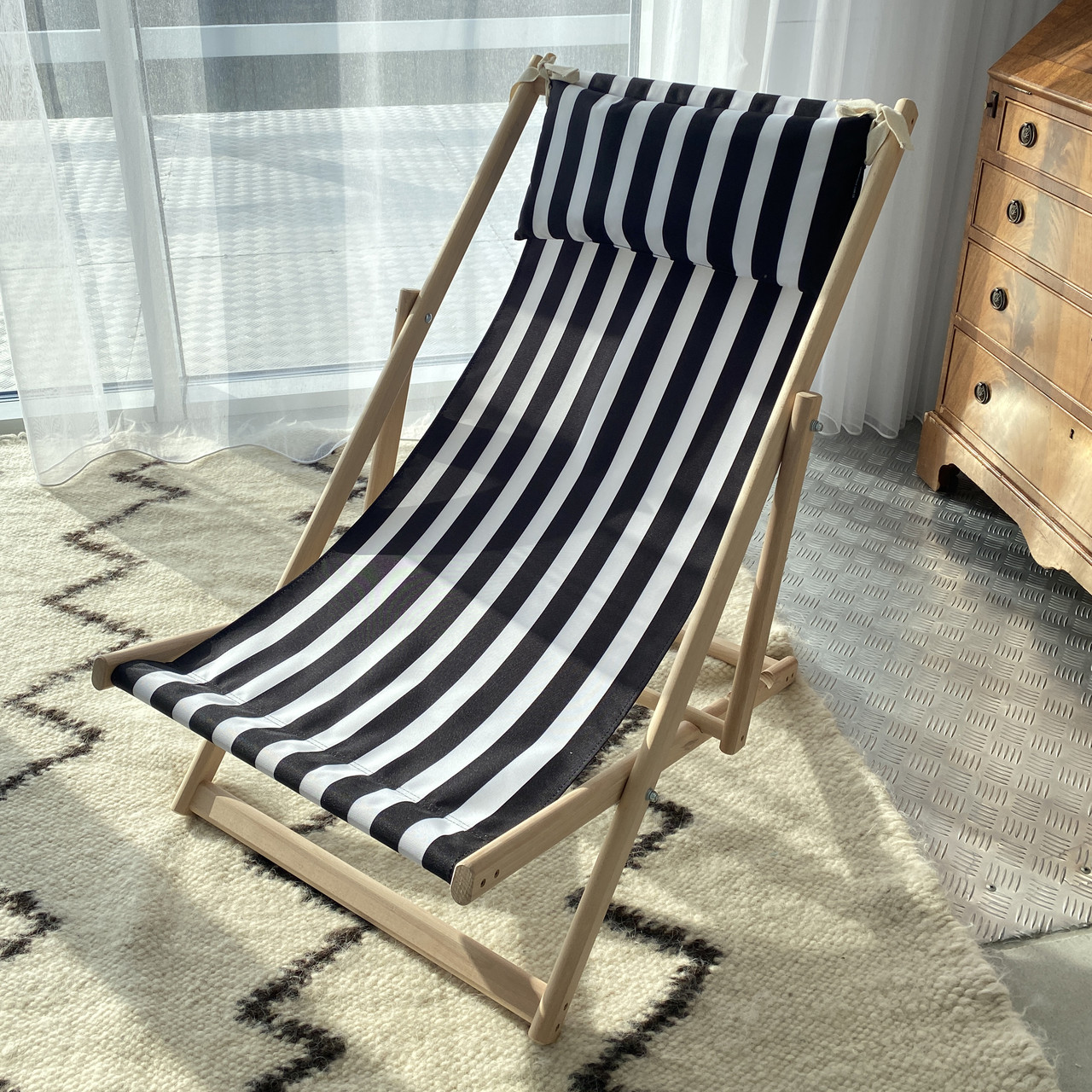 Шезлонг дерев'яний Ретро оригинальний подарунок, фото 1